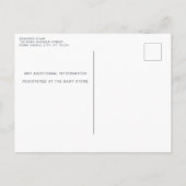 聖なる牛の緑の高地の牛カップル赤ちゃんシャワー インビテーションポストカード (裏面)