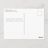 聖なる牛の緑の高地の牛カップル赤ちゃんシャワー ポストカード (裏面)