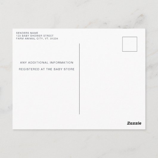 聖なる牛の緑の高地の牛カップル赤ちゃんシャワー ポストカード (裏面)