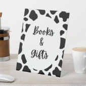 聖なる牛の赤ちゃんシャワー本とギフトサイン 台座サイン (インサイチュ)