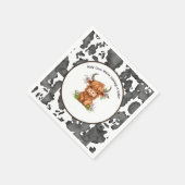 聖なる牛を持っているベビー スタンダードカクテルナプキン (角)