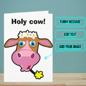 聖なる牛、それはあなたのおもしろい誕生日 カード