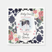 聖なる牛、それは女の子の赤ちゃんシャワー歓迎 スタンダードカクテルナプキン (正面)