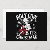 聖なる牛 クリスマスおもしろ 牛好き 農場 シーズンカード (正面/裏面)
