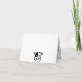 聖なる牛 超かわいい現代の子供の誕生日パーティー サンキューカード (裏面)