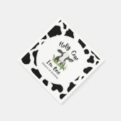 聖なる牛I'm One Cow 1歳の誕生日パーティー スタンダードカクテルナプキン (角)