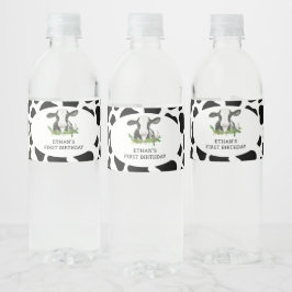 聖なる牛I'm One Cow 1歳の誕生日パーティー ペットボトルラベル