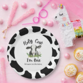 聖なる牛I'm One Cow 1歳の誕生日パーティー ペーパープレート (パーティー)