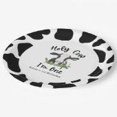 聖なる牛I'm One Cow 1歳の誕生日パーティー ペーパープレート (アングル)