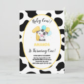 聖なる牛I'm One Cow 1歳の誕生日パーティー 招待状 (スタンド正面)