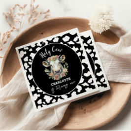 聖なる牛i'm One Cow Girl 1st Birthday スタンダードカクテルナプキン