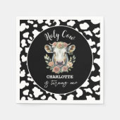 聖なる牛i'm One Cow Girl 1st Birthday スタンダードカクテルナプキン (正面)