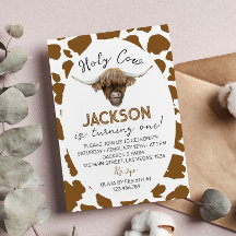 聖なる牛I'm One Highland Cow 1st Birthday