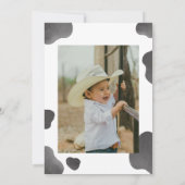 聖なる牛I'm ONE Highland Cow 1st Birthday 招待状 (裏面)