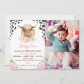 聖なる牛I'm One Highland Cow Girl 1st誕生日 招待状 (正面)