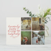 聖なる現代の宗教的クリスマス写真カード 招待状 (スタンド正面)