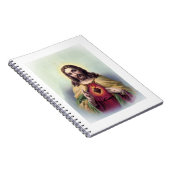 聖なる白熱［赤熱］光を放つハート ノートブック (右側)