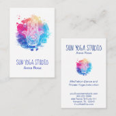 *~*聖なる眼水カラーハムザハンドヨガ 名刺 (正面/裏面)