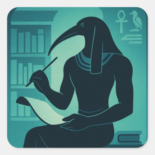 聖なる神の知恵の神ステッカー スクエアシール (正面)