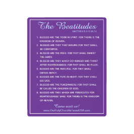 聖なる聖なる書物、 経典マタイ5:3から5:10ベテュデス メタルプリント