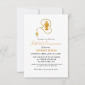 聖なる聖体水の色の青いフローラ 招待状 (正面)