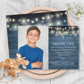 聖なる聖体青いストリングラ素朴イト写真 サンキューカード