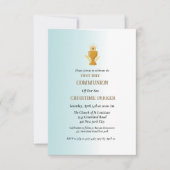 聖なる聖体青い水の色のスプラッシュ 招待状 (正面)