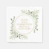 聖なる聖域の緑の水の色離れの スタンダードカクテルナプキン (正面)