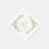 聖なる聖域の緑の水の色離れの スタンダードカクテルナプキン (角)