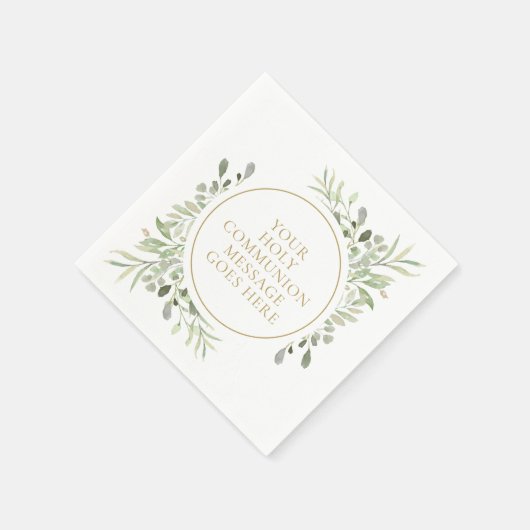 聖なる聖域の緑の水の色離れの スタンダードカクテルナプキン (角)