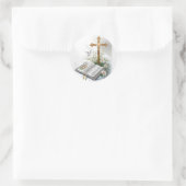 聖なる聖書とキリスト教十字架 ラウンドシール (バッグ)