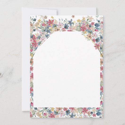 聖なる聖餐式の最初のモダン写真園の花 招待状 (裏面)