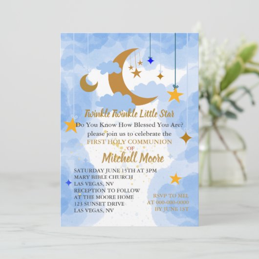聖なる聖餐式の最初の写真光る星 招待状 (スタンド正面)