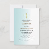 聖なる聖餐式の水の色の青いスプラッシュ 招待状 (正面)