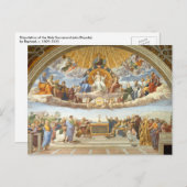 聖なる聖餐式の論争、ラファエル・サンツィオ ポストカード (正面/裏面)