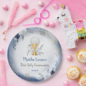 聖なる聖餐式の青い花 ペーパープレート (パーティー)