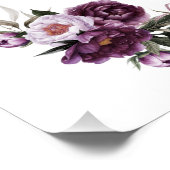 聖なる聖餐式パープルピンク牡丹の花へようこそ ポスター (コーナー)