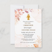 聖なる聖餐式ピンクの水の色のスプラッシュ 招待状 (正面)