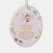 聖なる聖餐式PHOTOギフトはピンクの花を咲かせる セラミックオーナメント (右)