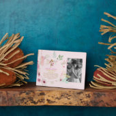 聖なる聖餐式PHOTOギフトはピンクの花を咲かせる フォトプラーク (側面)