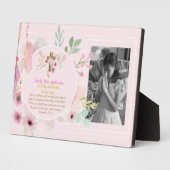 聖なる聖餐式PHOTOギフトはピンクの花を咲かせる フォトプラーク (側面)