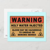 聖なる警告水 ポストカード (正面/裏面)