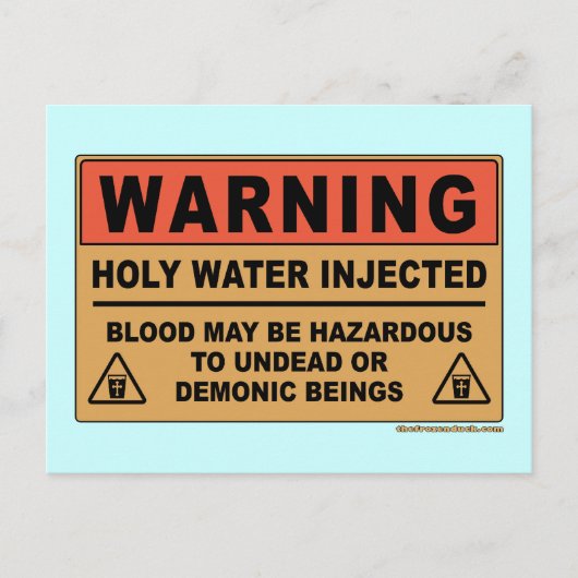 聖なる警告水 ポストカード (正面)