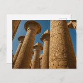 聖なる象形文字の神殿の柱はがき ポストカード (正面/裏面)