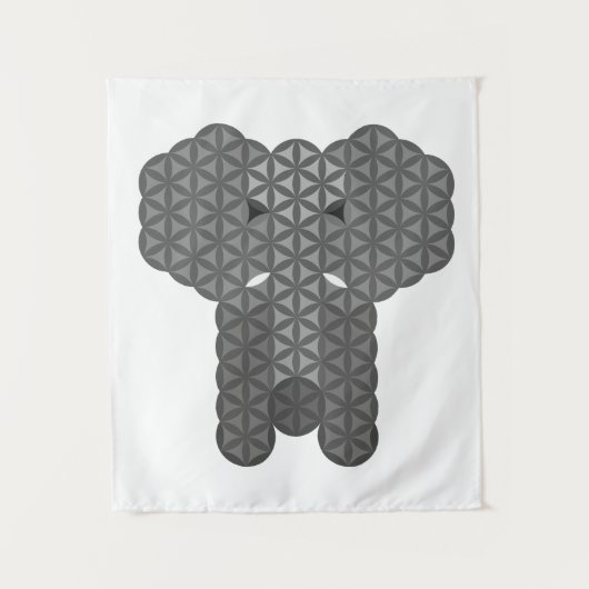 聖なる象 – 生命の象。 タペストリー (正面)