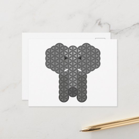 聖なる象 – 生命の象。 ポストカード (正面/裏面インサイチュ)