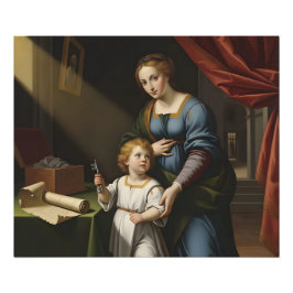 聖なる鍵の秘密: ルネサンスのマドンナとキリスト フォトプリント