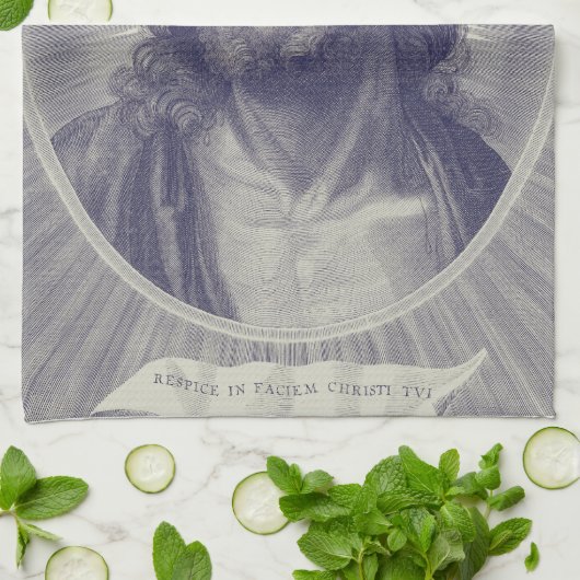 聖なる顔 キッチンタオル (折り畳み)