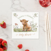 聖なる高地の牛の赤ちゃんシャワー スタンダードカクテルナプキン (インサイチュ)