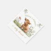 聖なる高地の牛の赤ちゃんシャワー スタンダードカクテルナプキン (角)